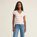 Striped Modern V-Neck Tee