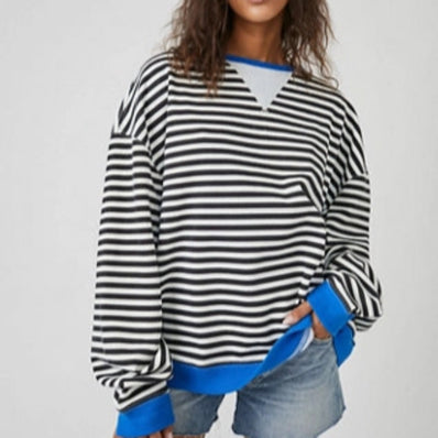 Classic Striped Oversized Crew