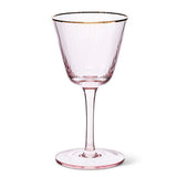 Optic Cocktail Glass w Gold Rim