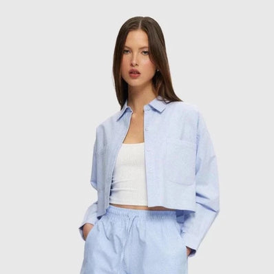 Cropped Oxford Shirt