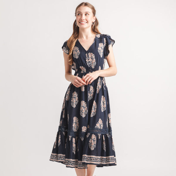 Lola Short Sleeve Midi Dress