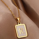 Josslyn Pearl Initial Necklace