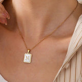 Josslyn Pearl Initial Necklace