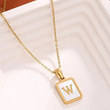 Josslyn Pearl Initial Necklace