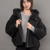 Cali Pinstripe Jacket w Detachable Hood
