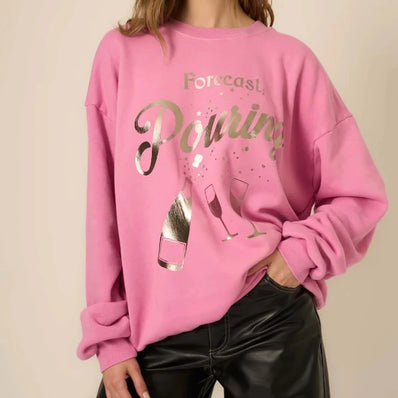 Forecast Pouring Foil Sweatshirt