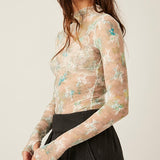 Printed Lady Lux Layering Top