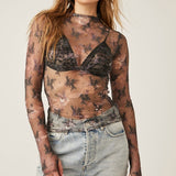 Printed Lady Lux Layering Top