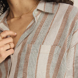 Perfect Striped Button Up