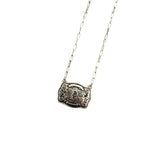 Western Belt Buckle Initial Necklace