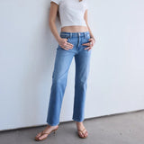 Rebel Mid Rise Slim Straight