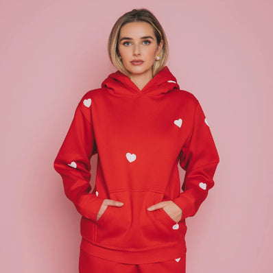 All Over Heart Classic Hoodie