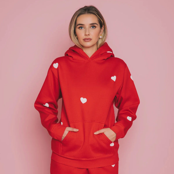 All Over Heart Classic Hoodie
