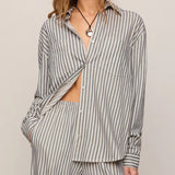 Reese Button Up Stripe Top