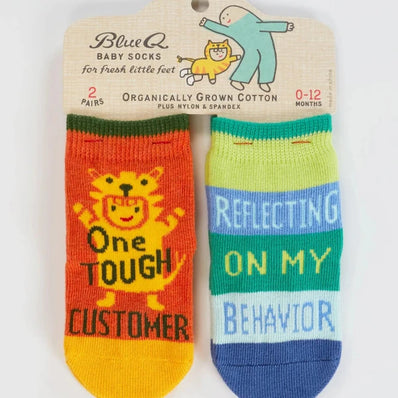 Tough Customer/My Behaviour Baby Socks