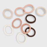 Ribbed Hair Elastic 10pc Set