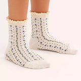 Free People Rosebud Waffle Ankle Sock