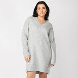 Rowan V-Neck Sweater Dress