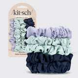 Ruched Satin Scrunchie 5pc Set