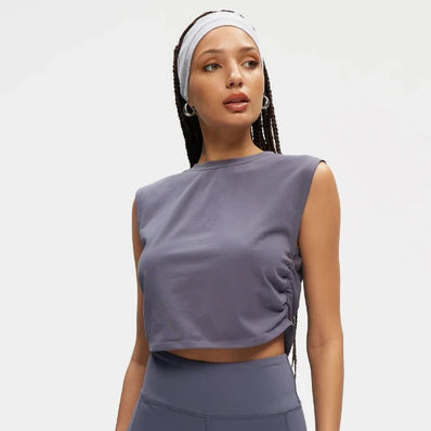 Ruched Sleeveless Top