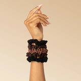 Ruched Lace Scrunchies - 5pc Set