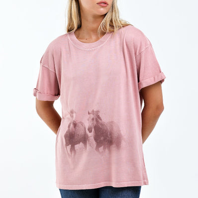 Running Horses BF Tee
