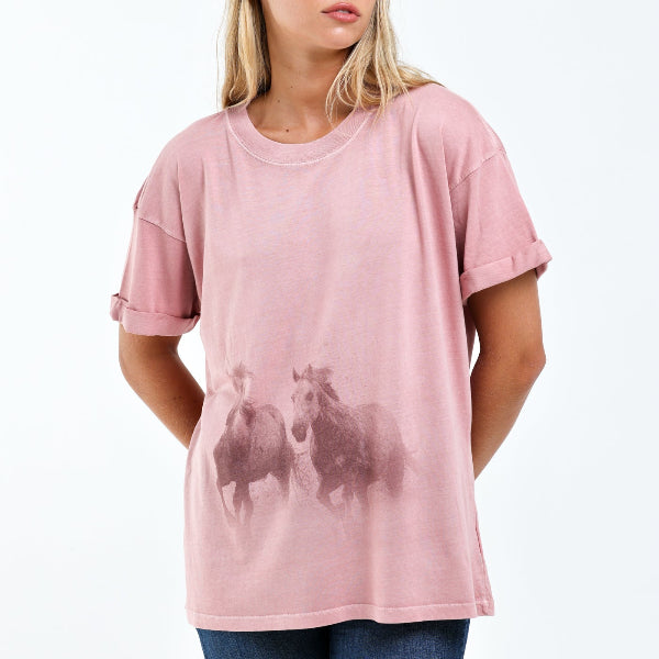 Running Horses BF Tee