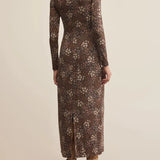 Exhale Sable Floral Midi Dress