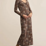 Exhale Sable Floral Midi Dress