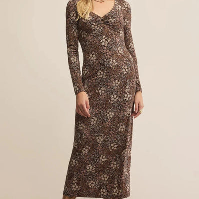 Exhale Sable Floral Midi Dress