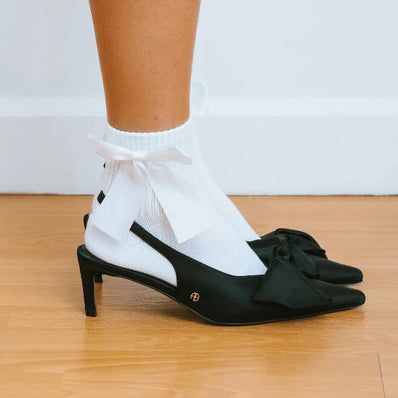 Satin Bow Sock