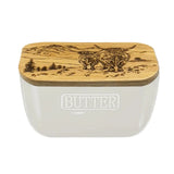 Butter Dish - Scenic Highland Cow