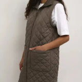 Severina Quilted Long Vest