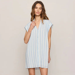 Shellbound Striped Gauze Dress