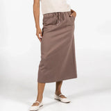 Finn Cotton Fleece Front Pocket Skirt