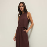 Sloane Linen Copped Tank