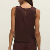 Sloane Linen Copped Tank