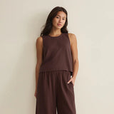 Sloane Linen Copped Tank