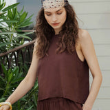 Sloane Linen Copped Tank