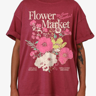 Flower Market Boyfriend Tee