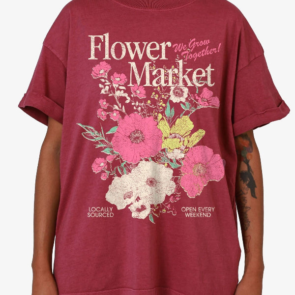 Flower Market Boyfriend Tee