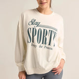 Sporty Crewneck Sweatshirt