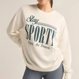 Sporty Crewneck Sweatshirt