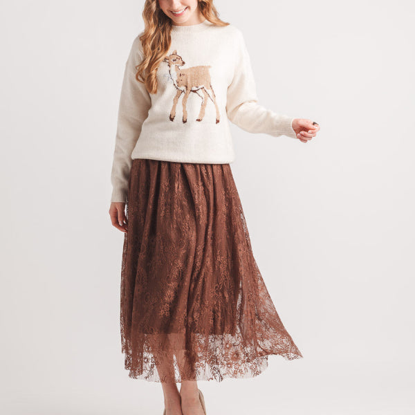 Lace Midi Skirt