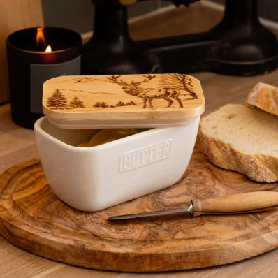 Butter Dish - Scenic Stag