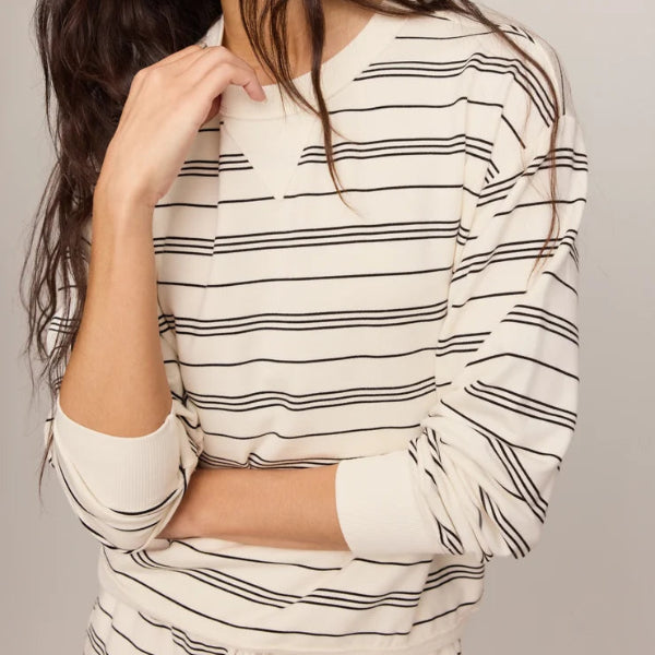 Stand Out Striped Fleece Sweatshirt