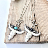 Western Steerhead Stone Pendant Necklace