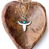 Western Steerhead Stone Pendant Necklace