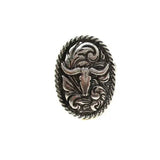 Western Steerhead Etched Cuff Ring