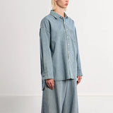 Striped Denim Overshirt